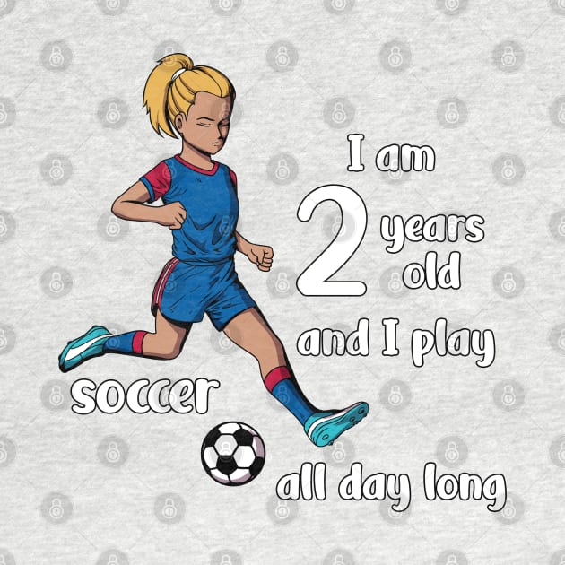 Girl kicks the ball - I am 2 years old by Modern Medieval Design